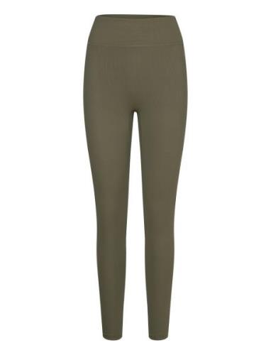 Studio Highwaist Rib Tights Björn Borg Khaki