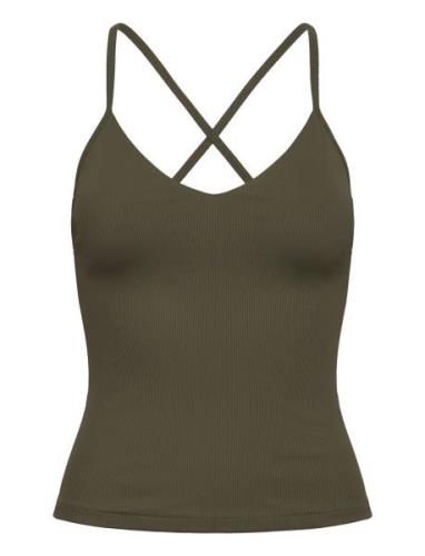 Studio Rib Strap Tank Björn Borg Khaki