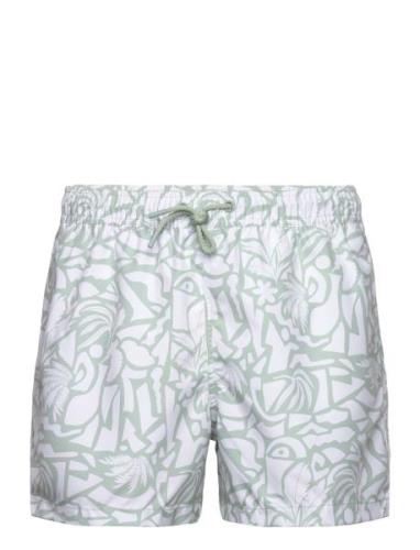 Borg Print Swim Shorts Björn Borg Green