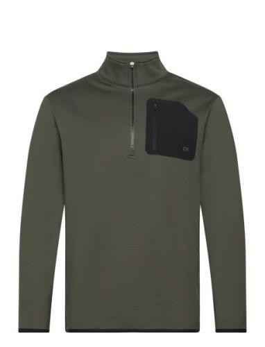 Delta 1/2 Zip Mid-Layer Calvin Klein Golf Khaki