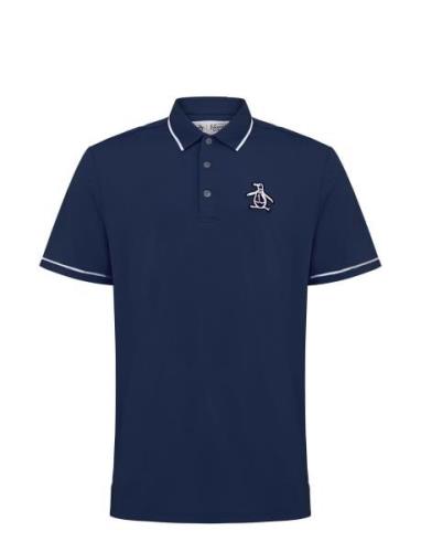 Heritage Piped Polo With Over D Logo Original Penguin Golf Navy