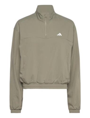 Aeroready Train Essentials Woven Quarter Zip Adidas Performance Khaki