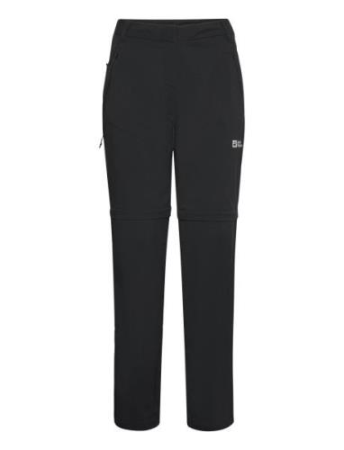 Glastal Zip Away Pants W Jack Wolfskin Black