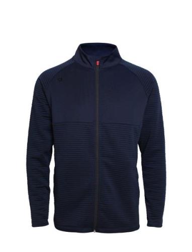 Mens Waffel Midlayer Cardigan BACKTEE Navy