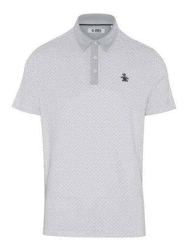 All-Over Retro Micro Floral Print Polo Original Penguin Golf White