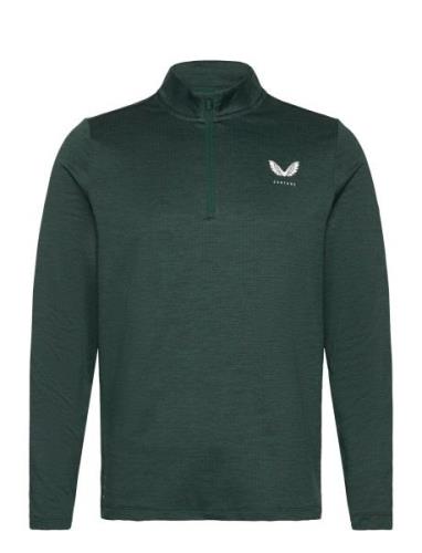 Marl 1/4 Zip Castore Green