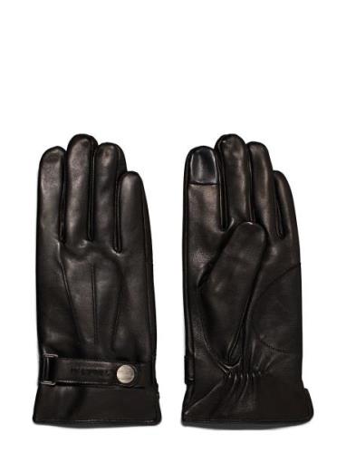 Leather Rivet Gloves Calvin Klein Black