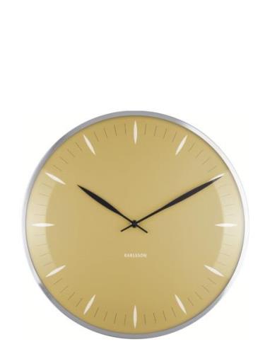 Wall Clock Leaf KARLSSON Yellow