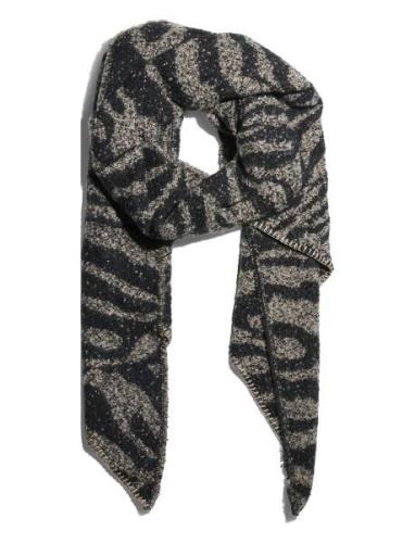 Pcpyron Long Animal Scarf Noos Bc Pieces Black