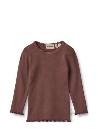 Rib T-Shirt L/S Reese Wheat Brown