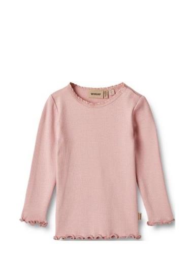 Rib T-Shirt L/S Reese Wheat Pink