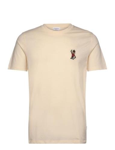 Christmas Embroidery Tee S/S Lindbergh Beige