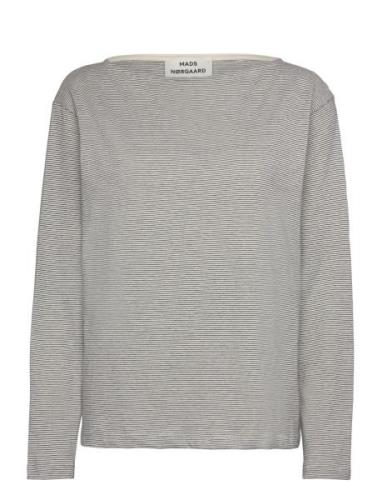 Crisp Jersey Silke Tee Ls Mads Nørgaard Grey