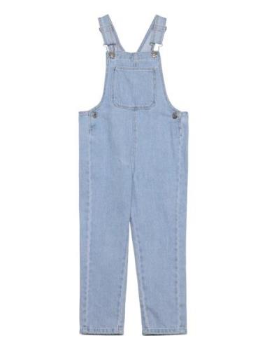 Straight Denim Dungarees Mango Blue