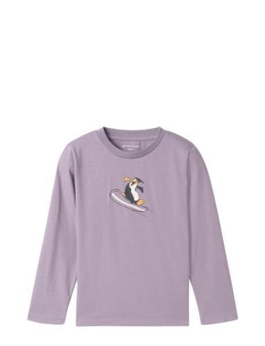 Printed Longsleeve Tom Tailor Purple