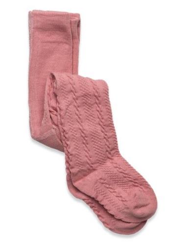 Baby Stocking W.effect On Back Minymo Pink