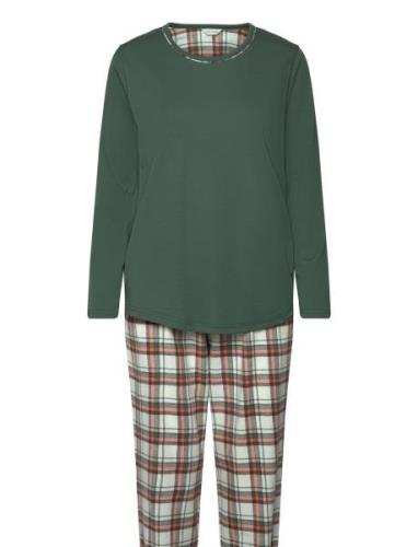 Cotton Flannel Pyjamas Lady Avenue Green