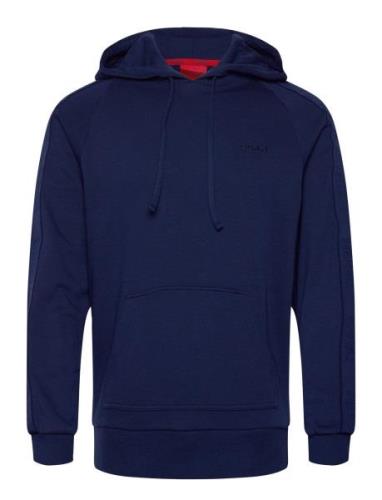 Tonal Logo Hoodie HUGO Blue