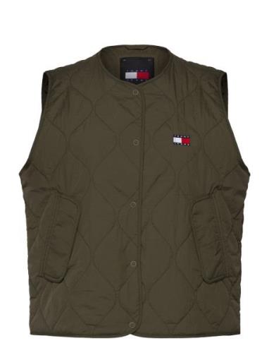 Tjw Onion Quilt Vest Tommy Jeans Khaki