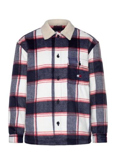 Tjm Check Sherpa Overshirt Ext Tommy Jeans Navy