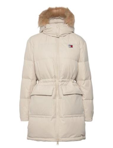 Tjw Midi Alaska Faux Fur Tommy Jeans Cream