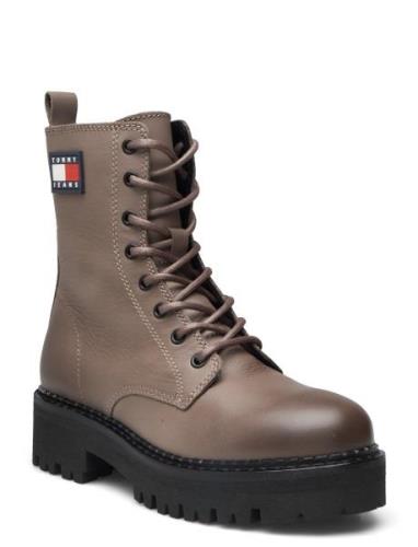 Tjw Urban Lace Up Boot Tommy Hilfiger Brown