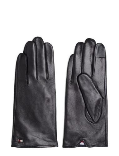 Essential Flag Leather Gloves Tommy Hilfiger Black