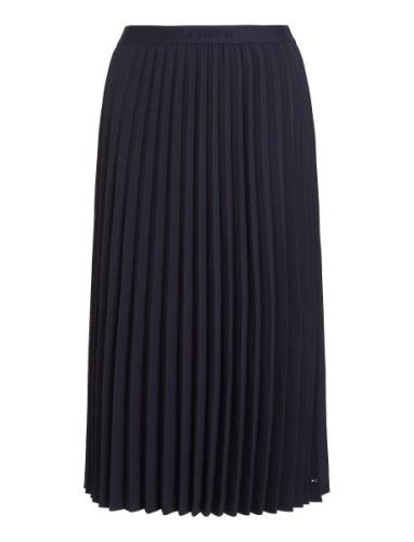 Fluid Pleated Midi Skirt Tommy Hilfiger Navy