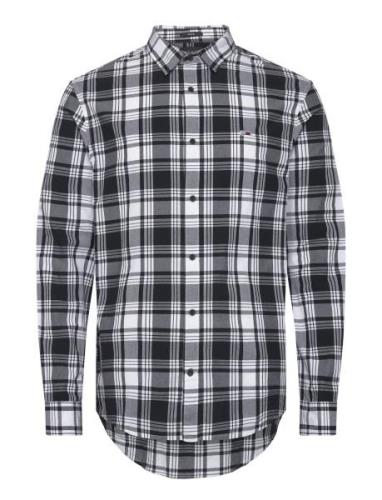 Tjm Reg Poplin Check Shirt Tommy Jeans Black