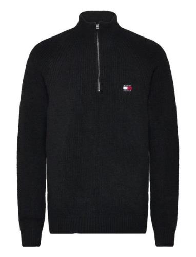 Tjm Reg 1/4 Zip Raglan Badge Tommy Jeans Black