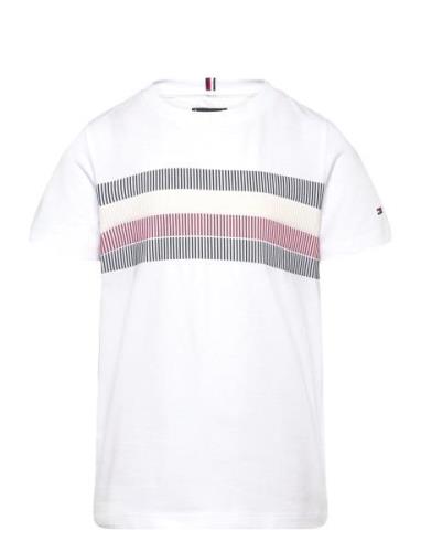 Global Stripe Print Reg Tee Ss Tommy Hilfiger White