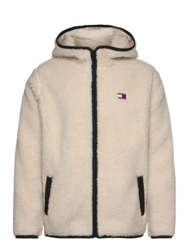 Tjm Reg Badge Teddy Zip Tru Ext Tommy Jeans Cream