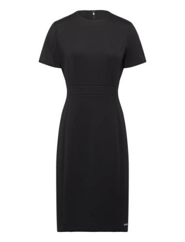 Neoprene Scuba Colorblock Dress Calvin Klein Black