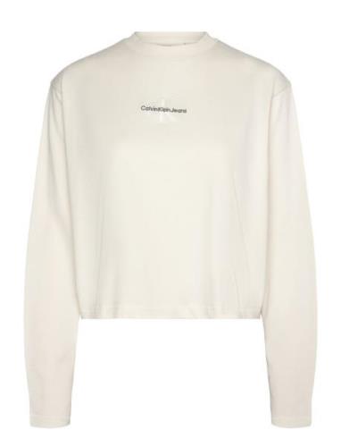 Monologo Loose Ls Tee Calvin Klein Jeans Cream