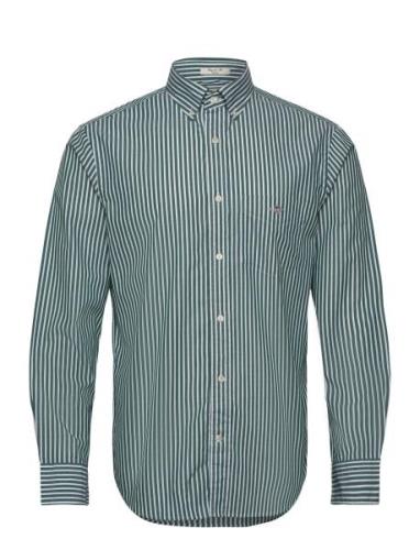 Reg Classic Poplin Stripe Shirt GANT Green