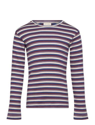 T-Shirt L/S Modal Multi Striped Petit Piao Patterned