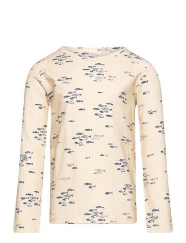 T-Shirt L/S Printed Petit Piao Beige