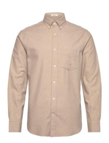 Reg Flannel Melange Shirt GANT Beige