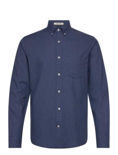 Reg Flannel Melange Shirt GANT Navy