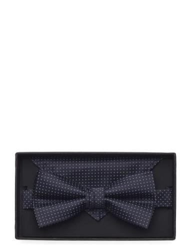 Polyester Bow Tie With Dots Lindbergh Black Navy