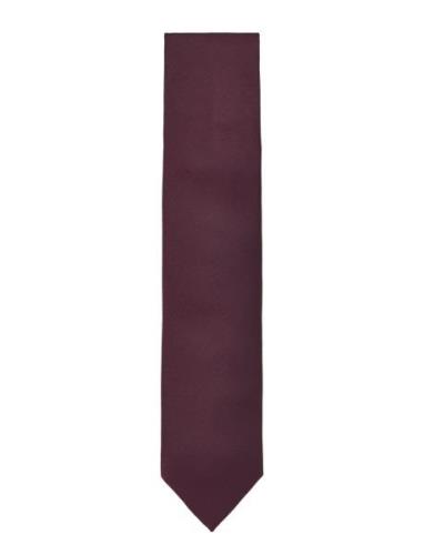 Polyester Tie 7 Cm Lindbergh Black Burgundy