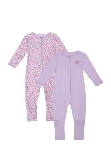 Nbfnightsuit 2P Zip Ff Petit Flower Noos Name It Purple