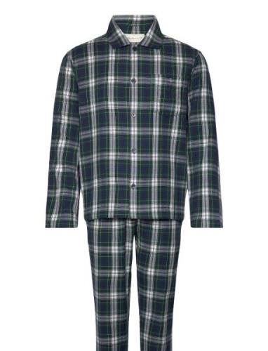 Flannel Pj Set Shirt And Pants GANT Navy