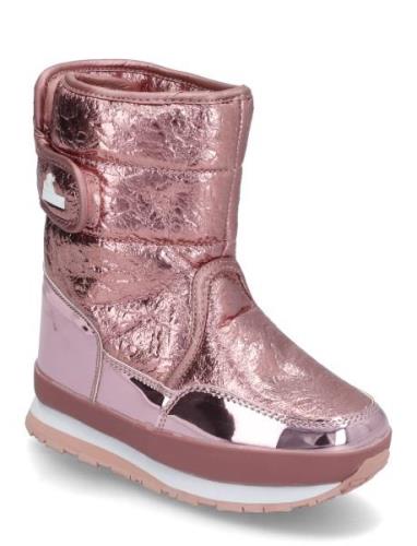 Rd Cracked Metallic Kids Rubber Duck Pink