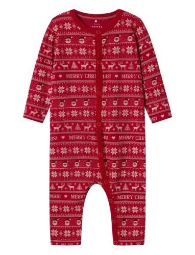 Nbnvismas Ls Nightsuit Name It Red