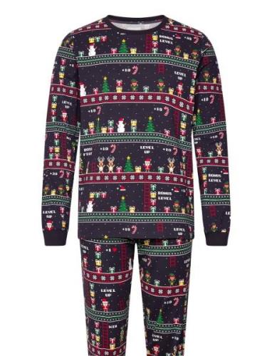 Vintage Gaming Pyjamas Christmas Sweats Navy