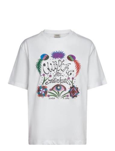 Chest Artwork Loose Fit T-Shirt Scotch & Soda White