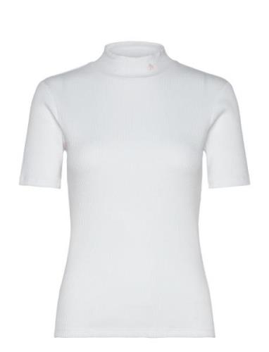 Core Mock Neck Rib T-Shirt Scotch & Soda White