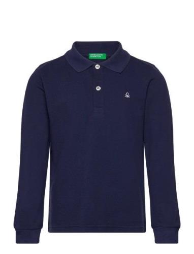 L/S Polo Shirt United Colors Of Benetton Navy