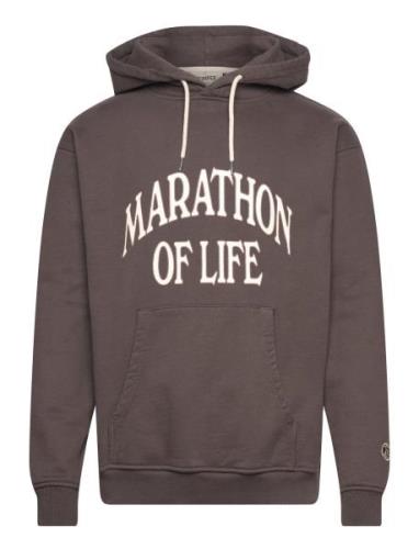 Marathon Regular Charcoal Hoodie Pompeii Grey